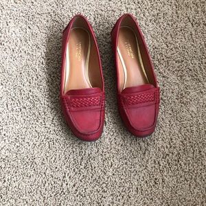 Red Leather Loafers